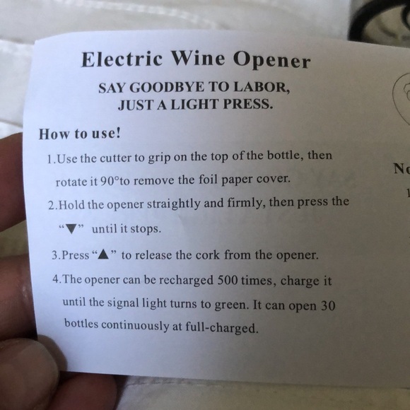 Electric Wine Opener - Picture 6 of 10